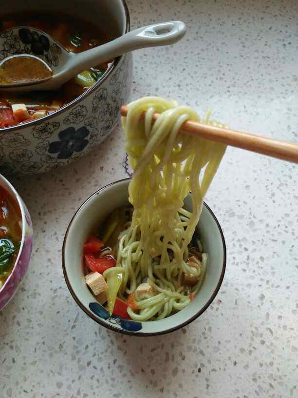 菠菜汤面步骤12