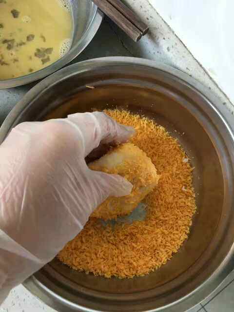 米饭芒果饼步骤5