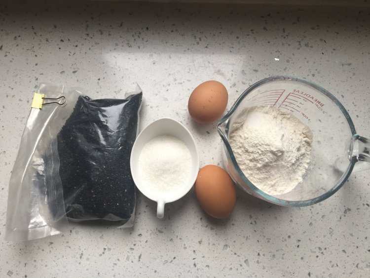 黑芝麻薄脆饼干步骤1