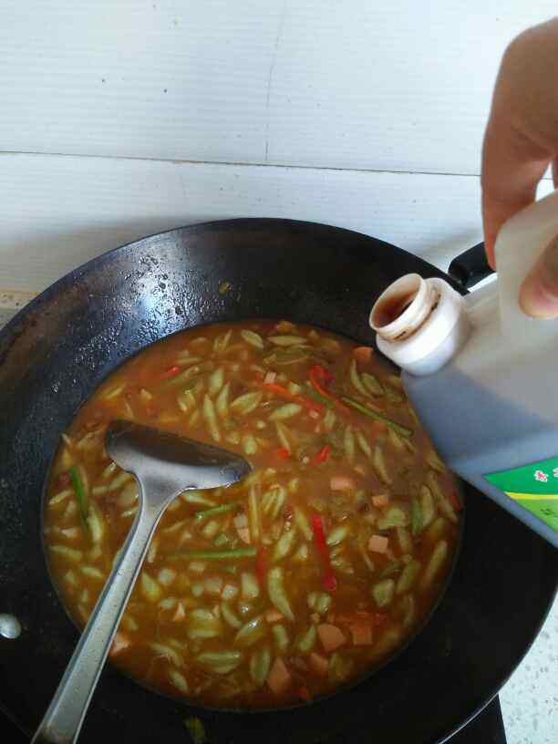 菠菜剪刀汤面步骤16