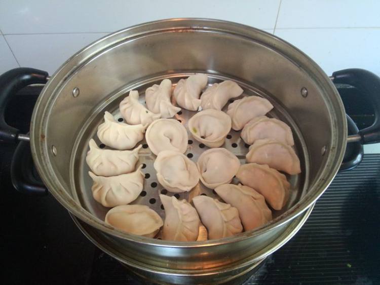 番茄鸡蛋蒸饺步骤12