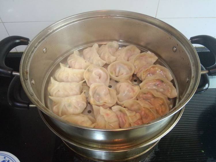 番茄鸡蛋蒸饺步骤13