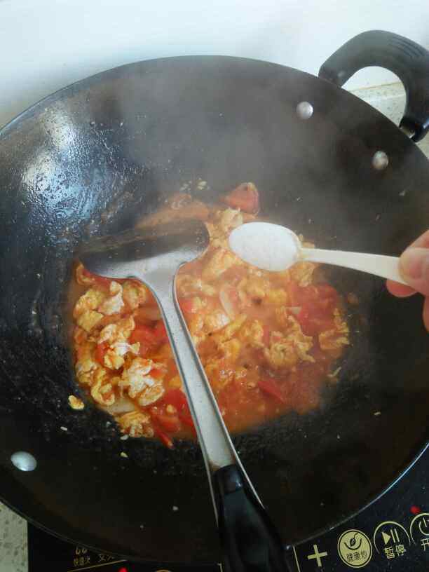 西红柿鸡蛋菠菜面条步骤11