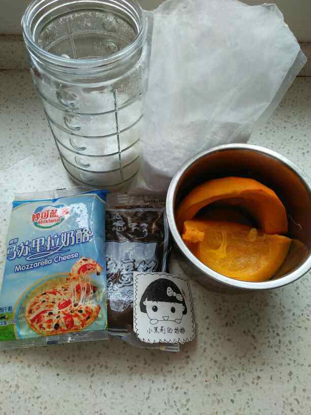 南瓜豆沙拉丝饼步骤1