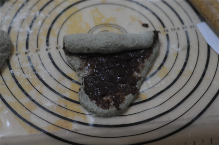 黑芝麻红豆土司步骤14