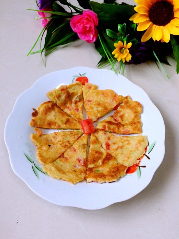 鸡蛋西红柿煎饼步骤9