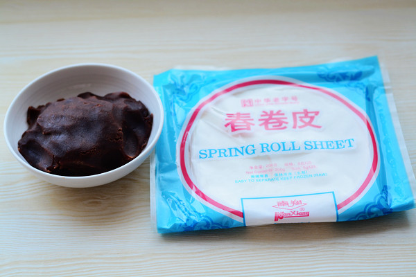 豆沙春卷步骤1