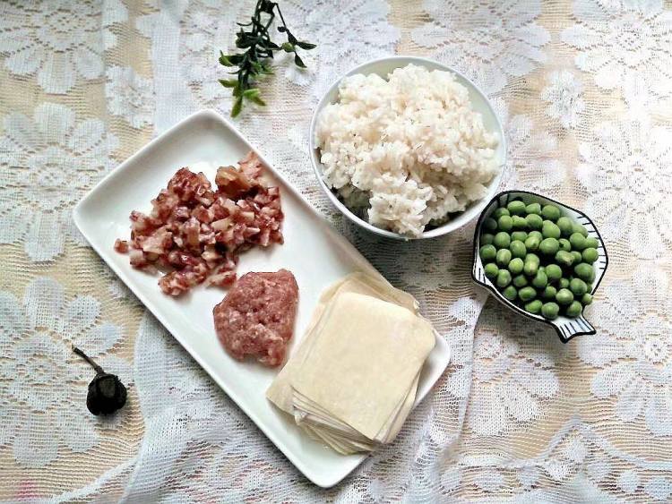 腊味豌豆烧麦步骤1