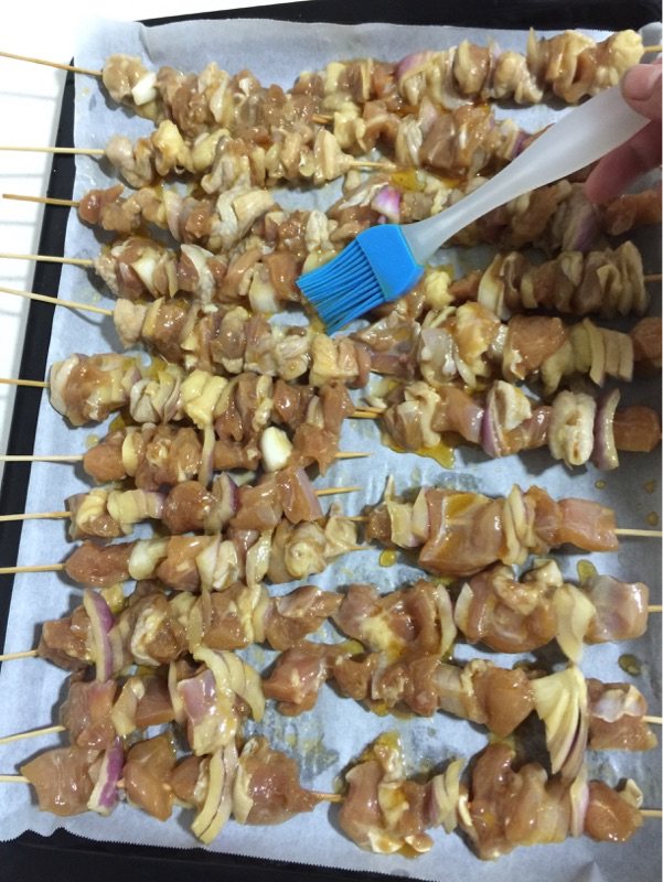 蜜汁鸡肉串步骤7