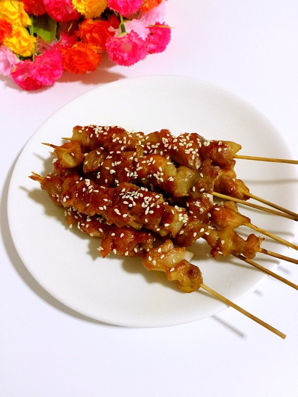 蜜汁鸡肉串步骤15