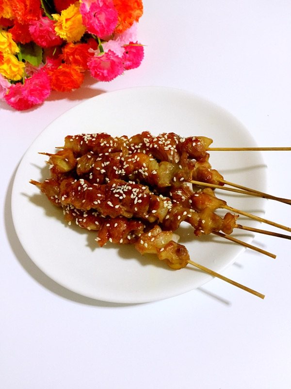 蜜汁鸡肉串步骤13
