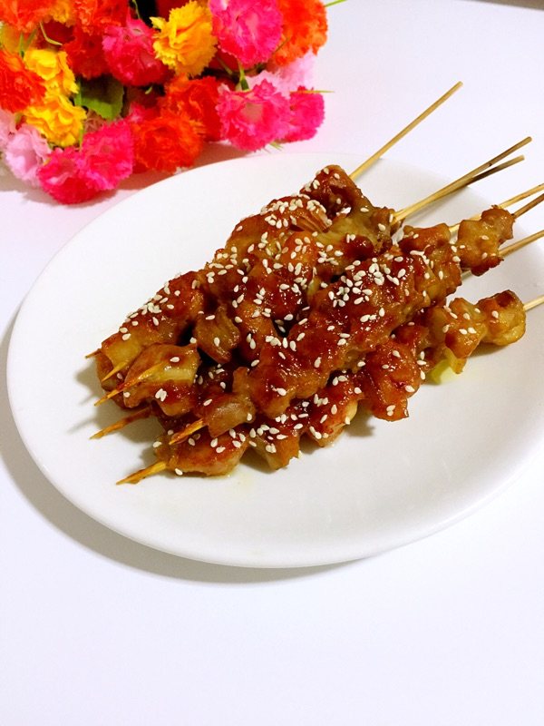 蜜汁鸡肉串步骤17