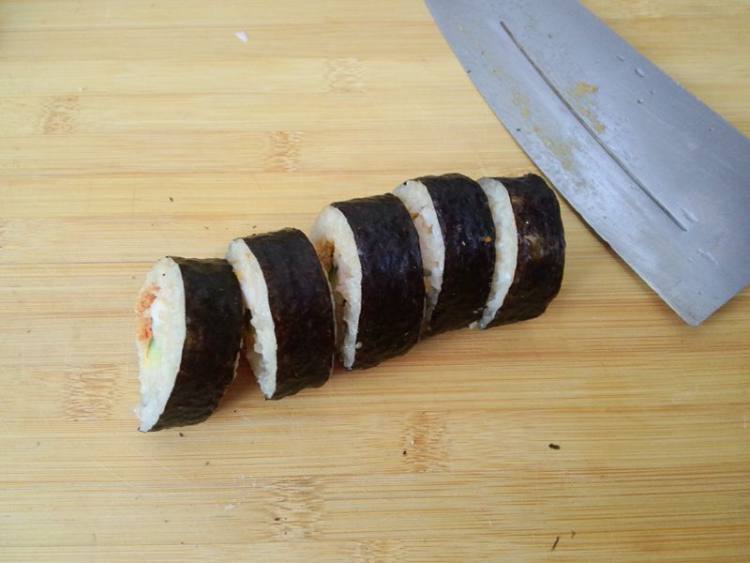 鲜虾肉松寿司步骤15