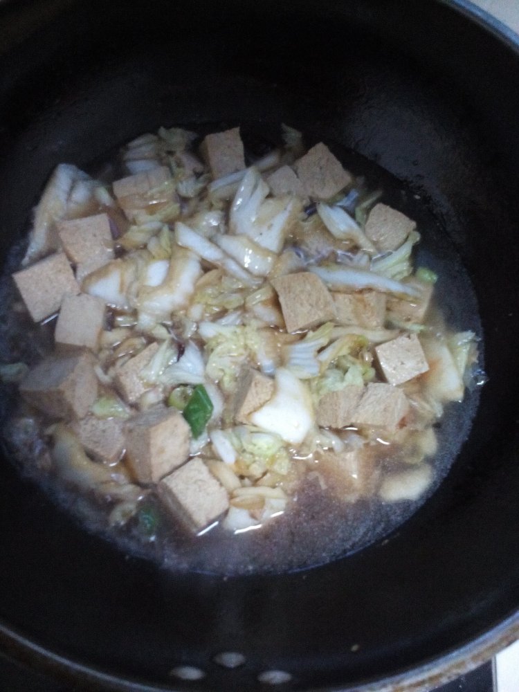 白菜海蛎子肉炖豆腐步骤9