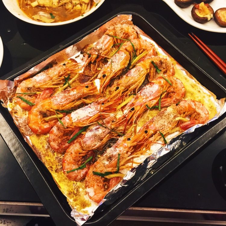 盐烤阿根廷红虾步骤6