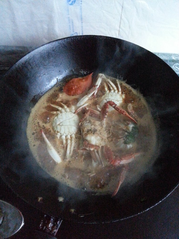 酱炒梭子蟹步骤6