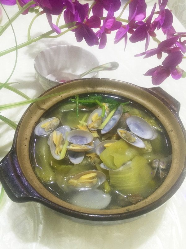 咸菜花蛤汤步骤10