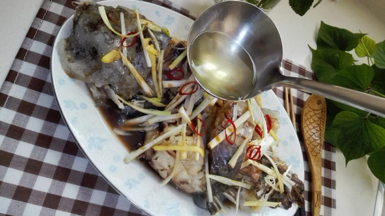 清蒸海参斑鱼步骤8