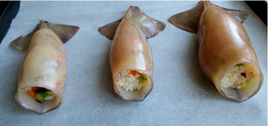 香辣烤鱿鱼寿司筒饭步骤5