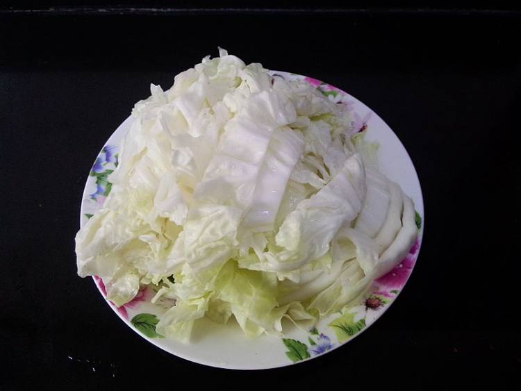 软壳虾炒白菜步骤3