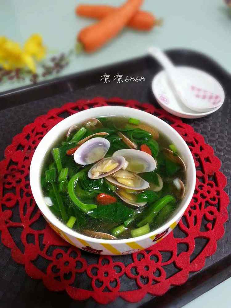豌豆苗花甲汤步骤7