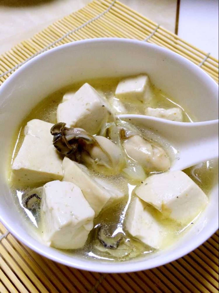 牡蛎豆腐汤步骤6