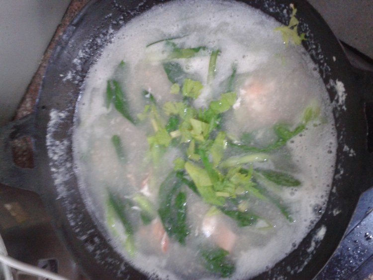 蟹煮菜心汤步骤7