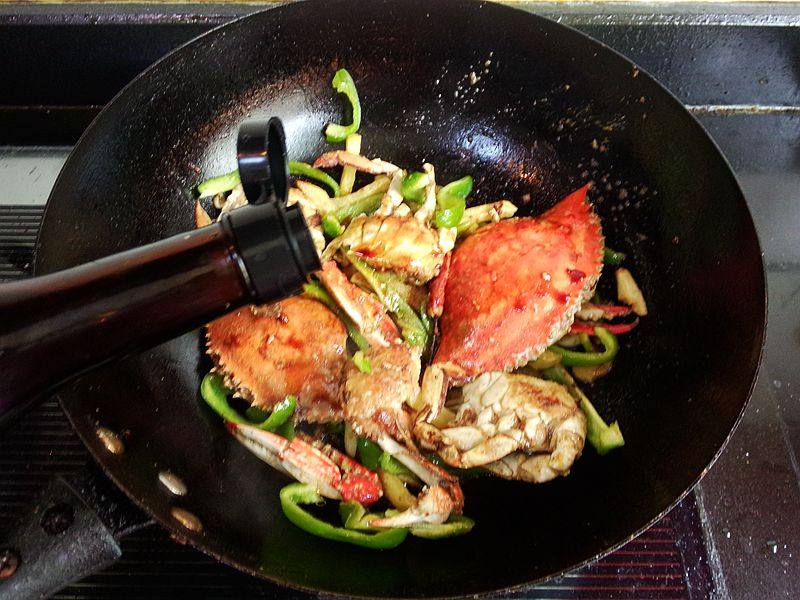 土豆青椒炒膏蟹步骤13
