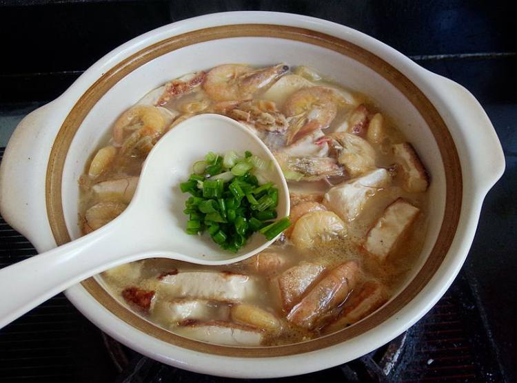 海虾老豆腐煲步骤12