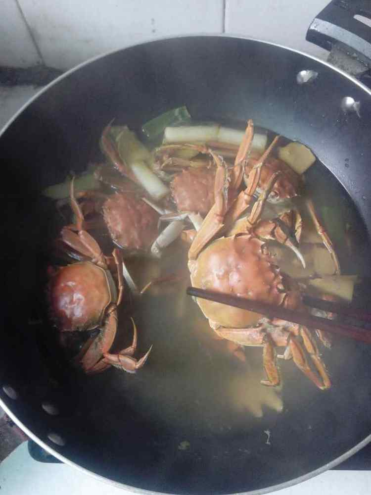 水煮螃蟹步骤5