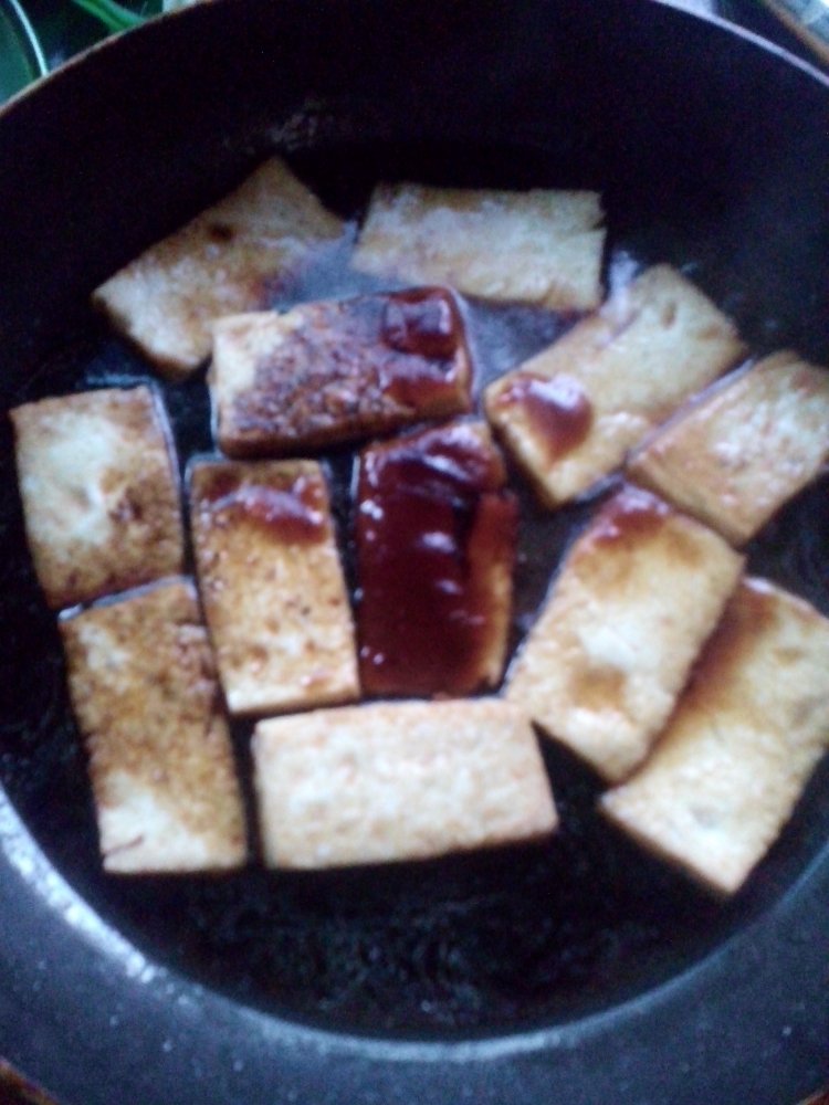 青椒蛏子烧豆腐步骤4
