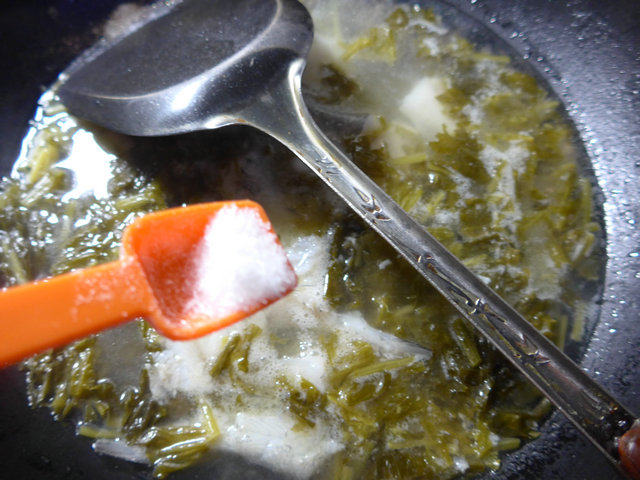 雪菜虾潺汤步骤7