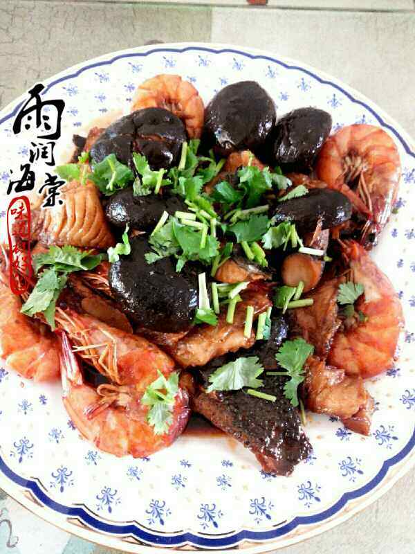 海参斑烧对虾步骤9