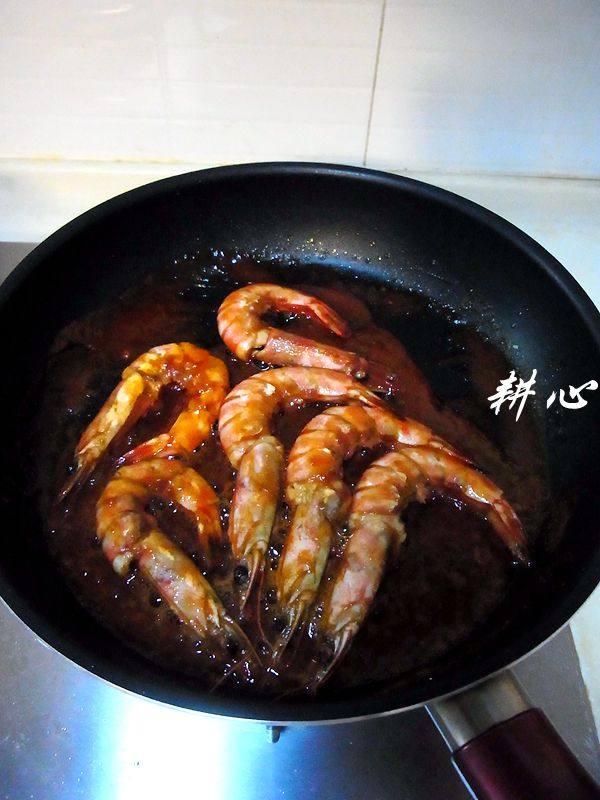 原味番茄汁炒九节虾步骤8