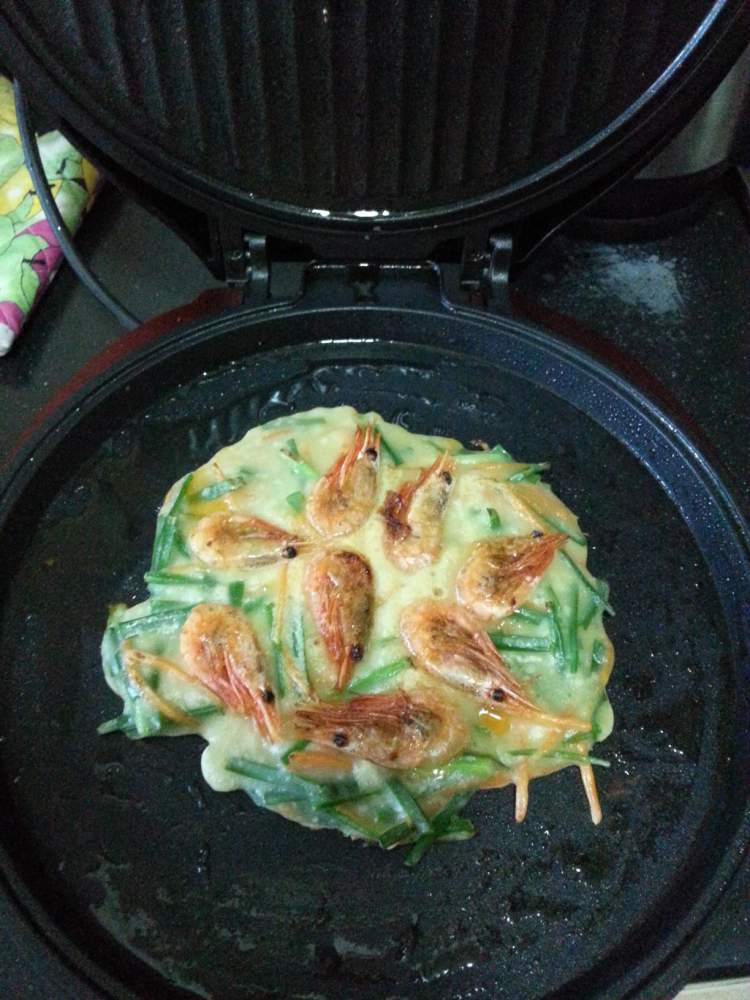 蔬菜海鲜煎饼步骤11