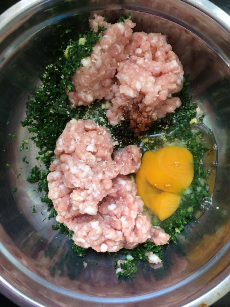 荠菜丸子步骤3