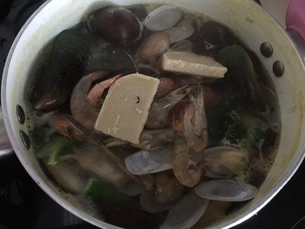 奶香海鲜汤步骤8