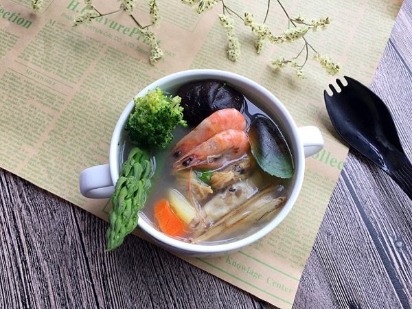 奶香海鲜汤步骤12