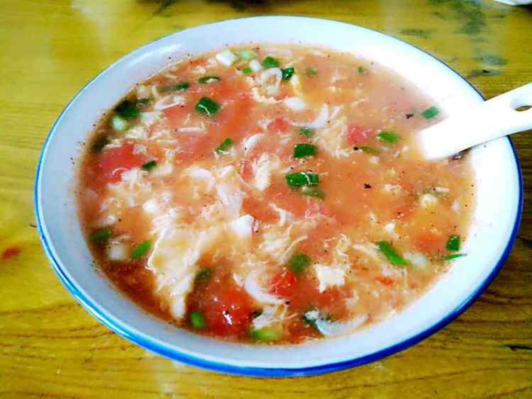西红柿虾米蛋花汤步骤9