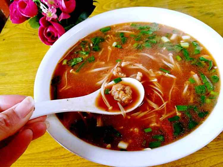 金针菇番茄肉丸汤步骤14