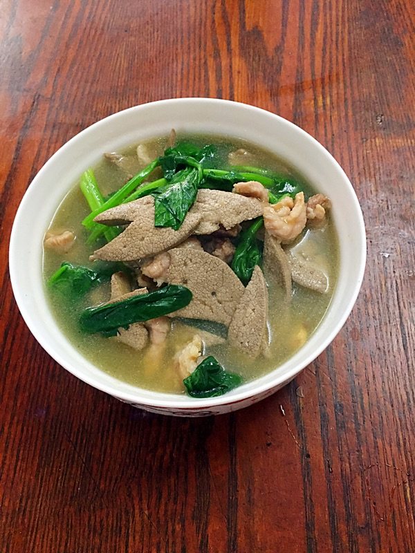菠菜猪肝瘦肉汤步骤7