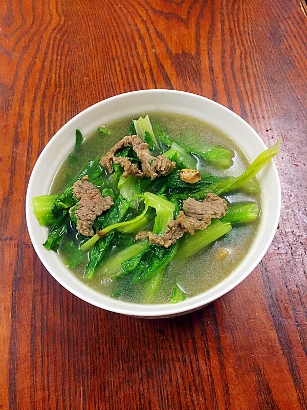 油麦菜牛肉汤步骤8