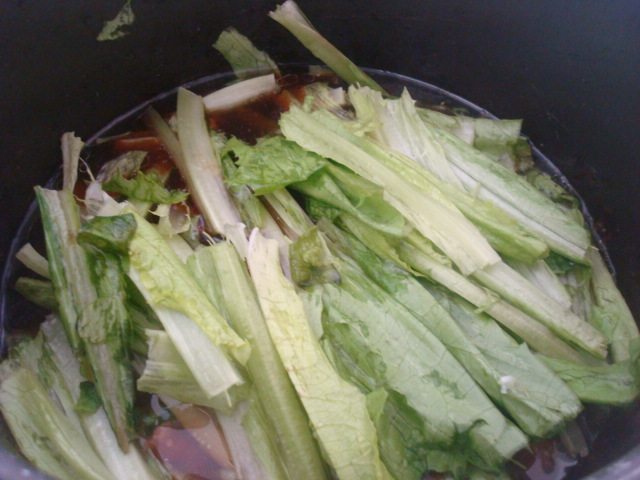 酱炖排骨油麦菜步骤6
