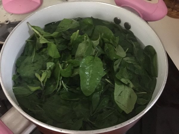 白蛤虾仁枸杞叶汤步骤5