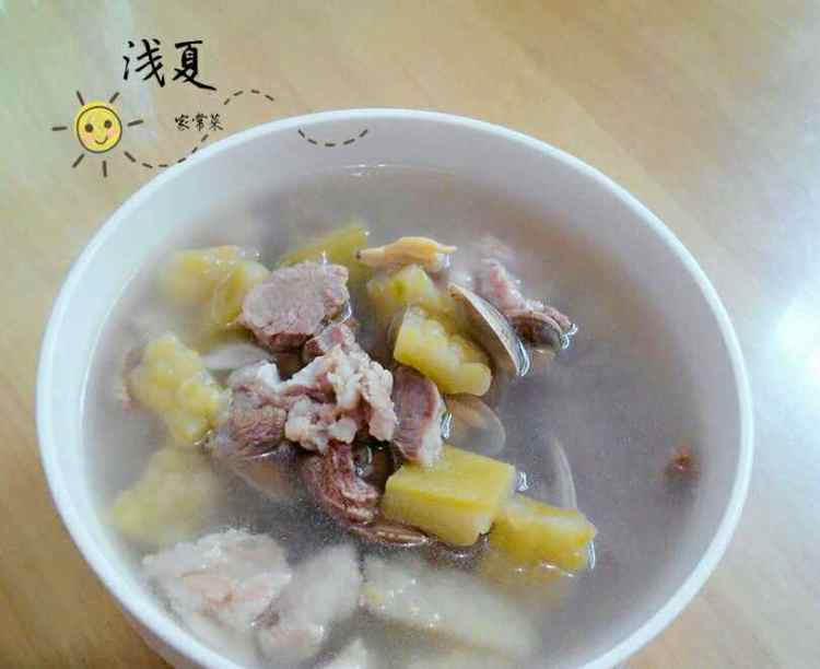 苦瓜花蛤肉片汤步骤8