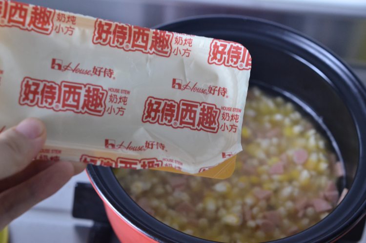 火腿玉米浓汤步骤7