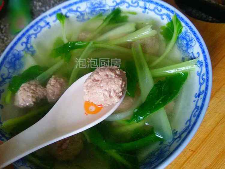 青菜肉圆汤步骤6