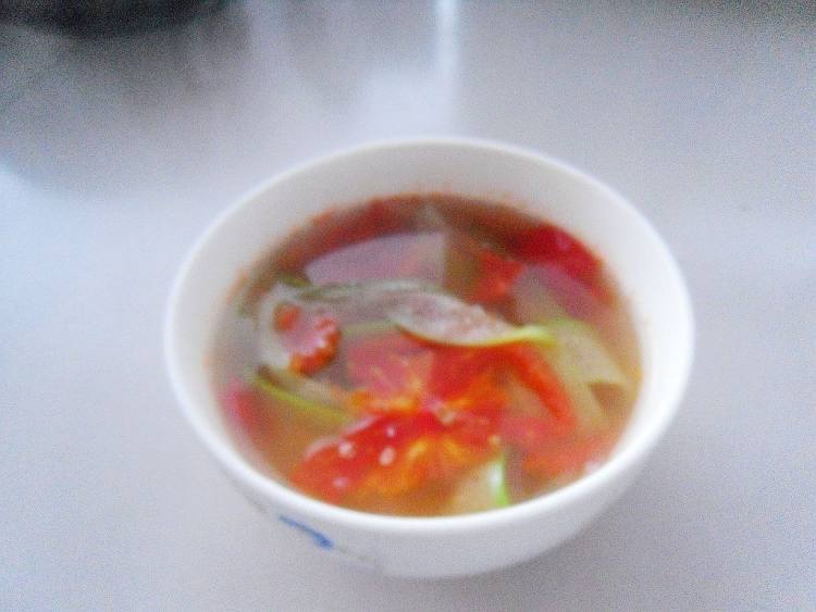 番茄瓜片汤步骤10