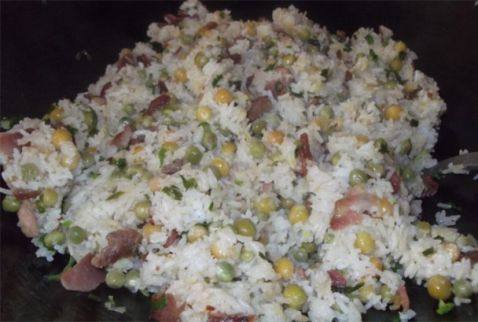 焖麦豆饭步骤12