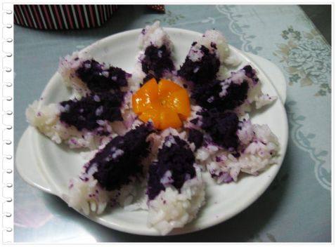 紫薯花开饭团步骤5